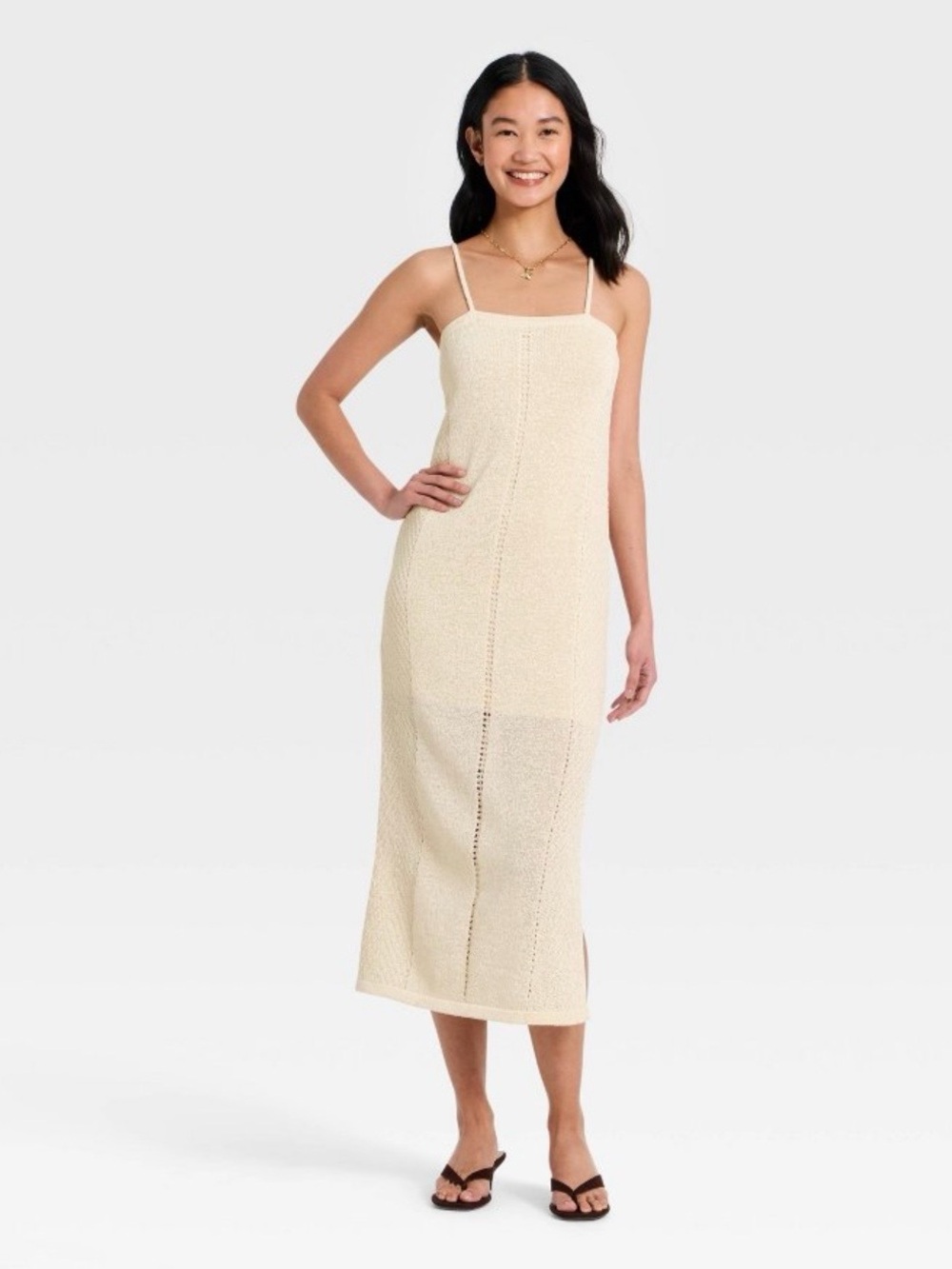 A New Day Midi Tape Yarn Sweater Dress